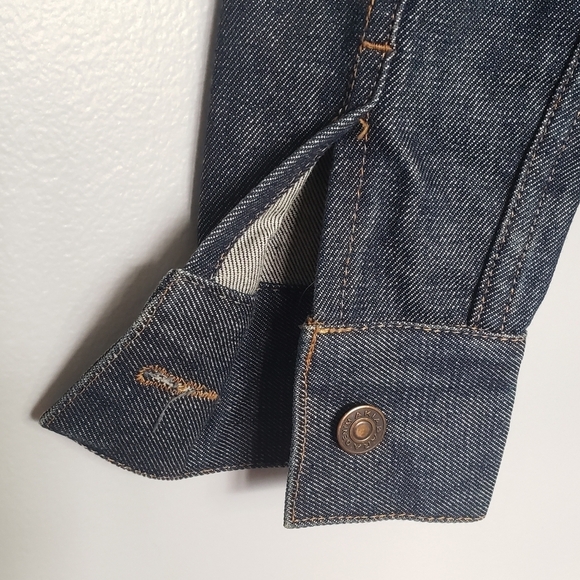 Akiabara Dark Wash Rigid Cotton Denim Jacket 4 - Picture 6 of 9